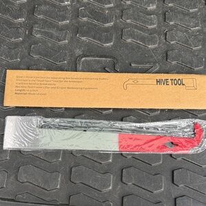 Steel Hive Tool with Red and Silver Finish